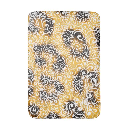 Swirly Leopard Pattern Badmat (Voorkant Verticaal)