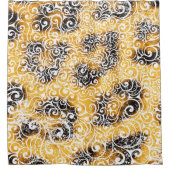 Swirly Leopard Pattern Douchegordijn (Voorkant)