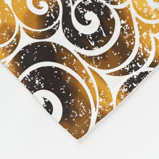 Swirly Leopard Pattern Fleece Deken (Hoek)