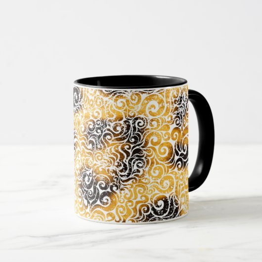 Swirly Leopard Pattern Mok (Voorkant rechts)