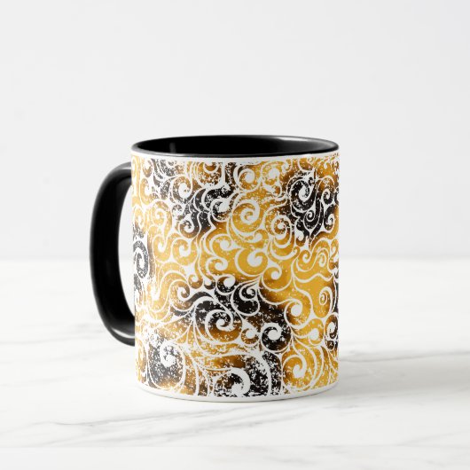 Swirly Leopard Pattern Mok (Voorkant links)