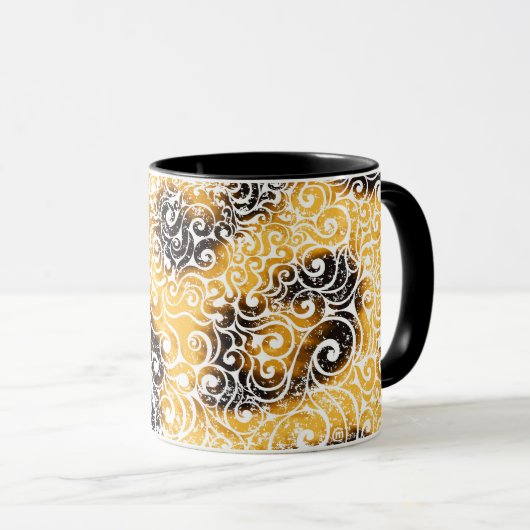 Swirly Leopard Pattern Mok (Voorkant rechts)