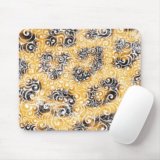 Swirly Leopard Pattern Muismat (Met muis)