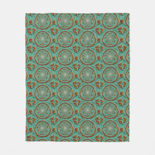 Swirly Lions Abstracte dieren Fleece Deken (Voorkant)