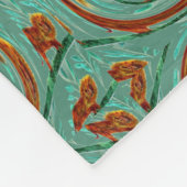 Swirly Lions Abstracte dieren Fleece Deken (Hoek)