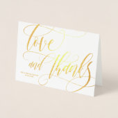 Swirly Love & Bedankt Trouwfoto Folie Kaarten (Voorkant)