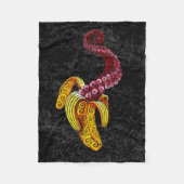 swirly mutant-banaan fleece deken (Voorkant)