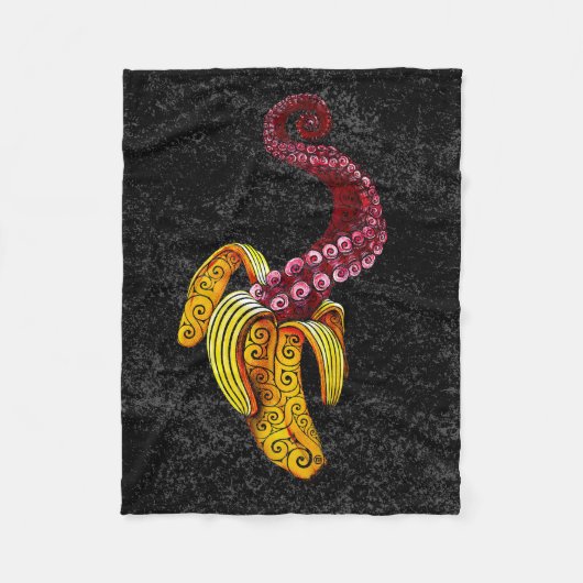 swirly mutant-banaan fleece deken (Voorkant)