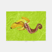 swirly mutant-banaan fleece deken (Voorkant (Horizontaal))