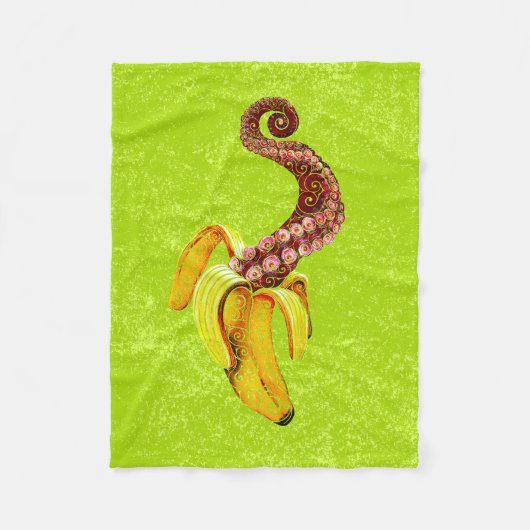 swirly mutant-banaan fleece deken (Voorkant)