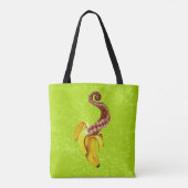 swirly mutant-banaan tote bag (Achterkant)