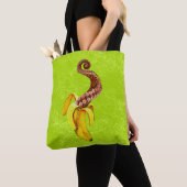 swirly mutant-banaan tote bag (Dichtbij)