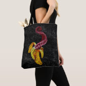 swirly mutant-banaan tote bag (Dichtbij)