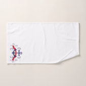 Swirly Nautische boot anker monogram Bad Handdoek (Handdoek)