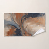 Swirly Navy blauw Sinaasappel licht blauw marmer Bad Handdoek (Handdoek)