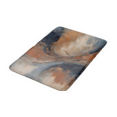 Swirly Navy blauw Sinaasappel licht blauw marmer Badmat (Gekanteld)