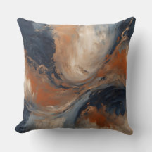 Swirly Navy blauw Sinaasappel licht blauw marmer