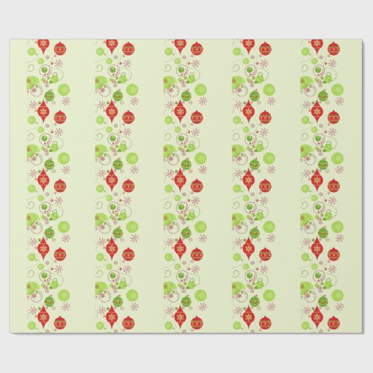 Swirly Ornamenten inpakpapier, 30" x 6' Cadeaupapier (Vlak)