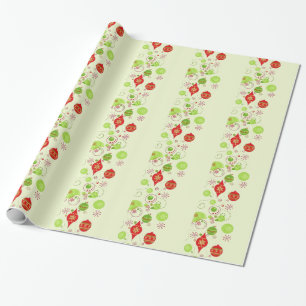 Swirly Ornamenten inpakpapier, 30" x 6' Cadeaupapier