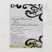 Swirly Paarse & Groen Save The Date Aankondigingskaart (Voorkant)