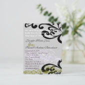 Swirly Paarse & Groen Save The Date Aankondigingskaart (Staand voorkant)