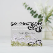 Swirly Paarse & Groen Save The Date Aankondigingskaart (Staand voorkant)