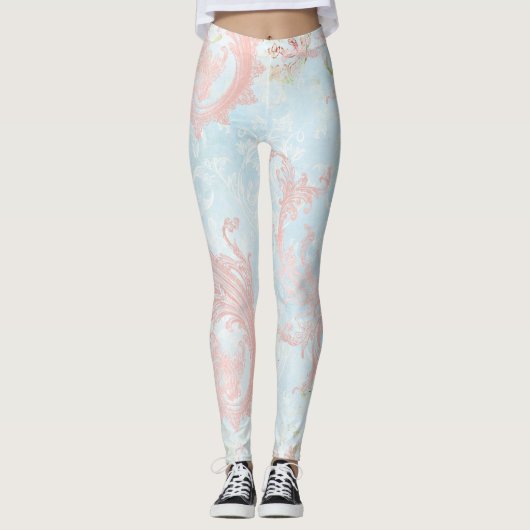 Swirly pastel Leggings (Voorkant)