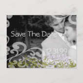 Swirly Photo Sla de datum op Aankondigingskaart (Voorkant)