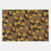 SWIRLY PUNCHY bloemen en harten Inpakpapier (Voorkant 2)