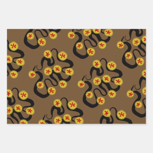 SWIRLY PUNCHY bloemen en harten Inpakpapier (Voorkant 2)