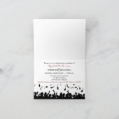 Swirly-Q Afstuderen Aankondiging Kaart (zwart) (Binnen)