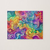 Swirly Rainbow Pride puzzel (Horizontaal)