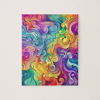 Swirly Rainbow Pride puzzel