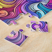 Swirly Rainbow Pride puzzel Legpuzzel (Zijkant)