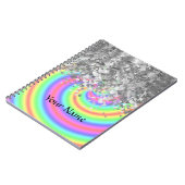 Swirly regenboog en faux glitter notitieboek (Linkerzijde)