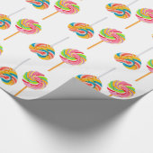 Swirly Rock Candy Cane Lollipop Cadeaupapier (Hoek)