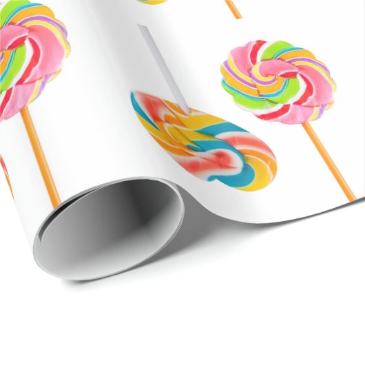 Swirly Rock Candy Cane Lollipop Cadeaupapier (Rol Hoek)