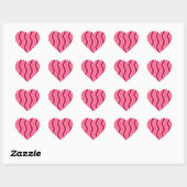 Swirly roze gestreepte Stickers (Vel)