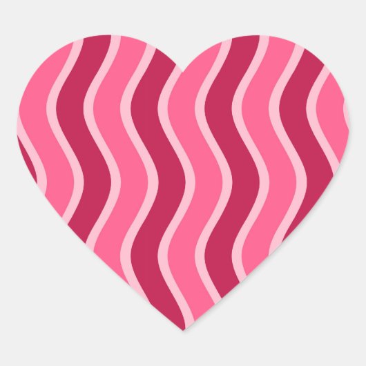 Swirly roze gestreepte Stickers (Voorkant)
