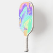 Swirly Tie Dye Pastel Groovy Monogrammed Naam Pickleball Paddle (Links)