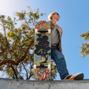 Swirly Tree met Vogels Skateboard