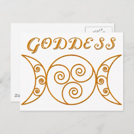 Swirly Triple Goddess Symbol Briefkaart (Voorkant / Achterkant)