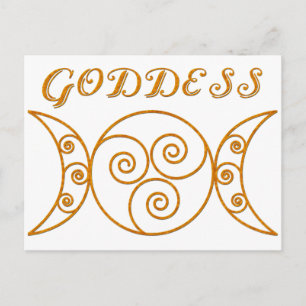 Swirly Triple Goddess Symbol Briefkaart