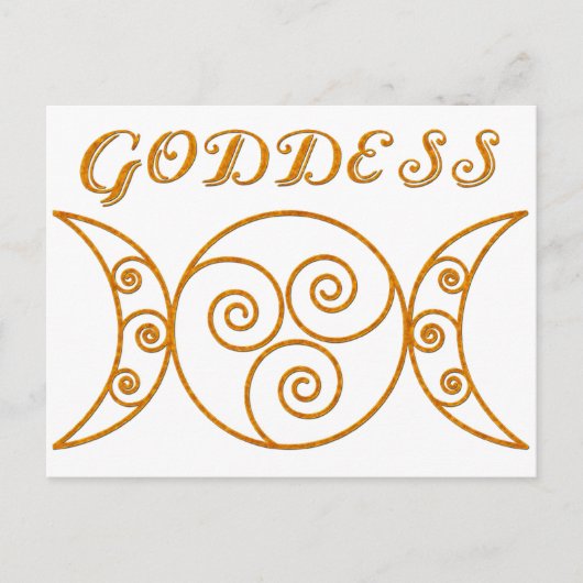 Swirly Triple Goddess Symbol Briefkaart (Voorkant)