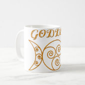 Swirly Triple Goddess Symbol Koffiemok (Voorkant links)