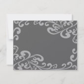 Swirly uw foto bruiloft reactie Kaart (Achterkant)