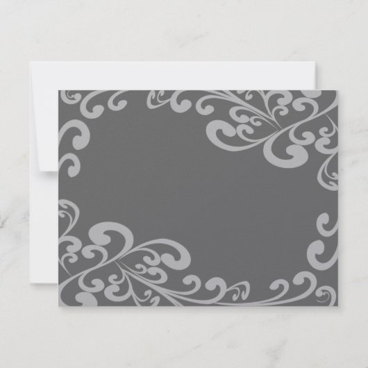 Swirly uw foto bruiloft reactie Kaart (Achterkant)