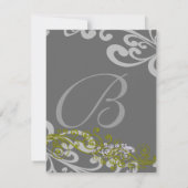 Swirly uw foto bruiloft uitnodiging (Achterkant)