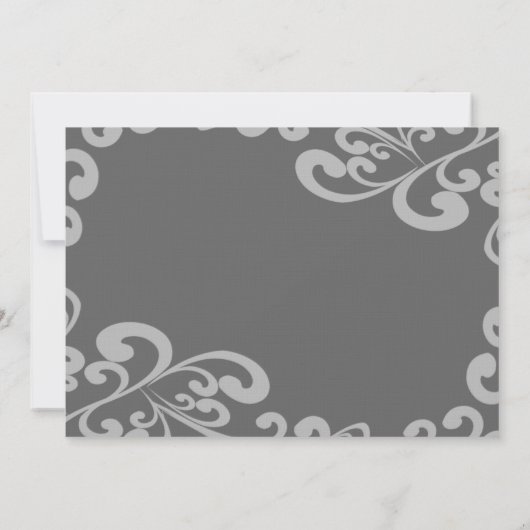 Swirly uw foto bruiloft uitnodiging (Achterkant)