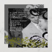 Swirly uw foto bruiloft uitnodiging (Voorkant / Achterkant)